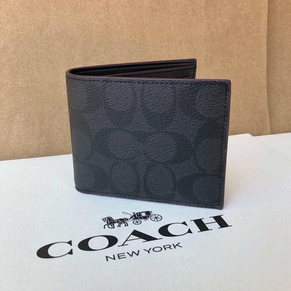 Coach Men’s Wallet F25519 - Picture 2 of 6